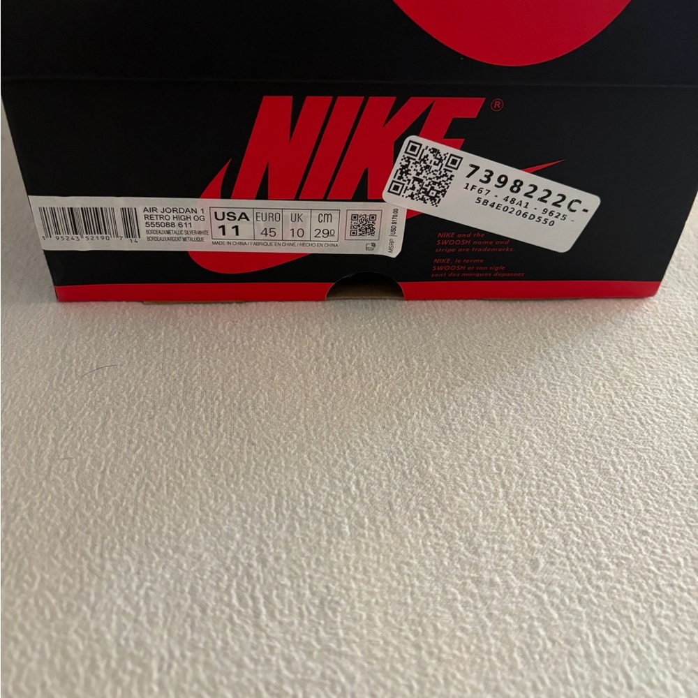 JORDAN 1 OG BORDEAUX HIGH - Picture 5 of 6